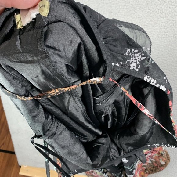 Moon Collection Halter Blouse Medium Floral Ruffle Boho Sleeveless Chiffon Lined - Picture 8 of 9